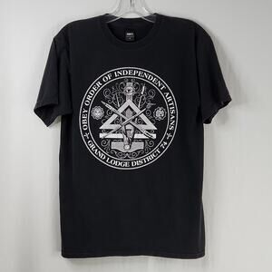 Obey Masonic Graphic Cotton Tee Size Medium